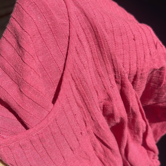 COPY - NWT Free People Pink Short Bubble Sleeve Tunic Midi Dress Top - Picture 10 of 11